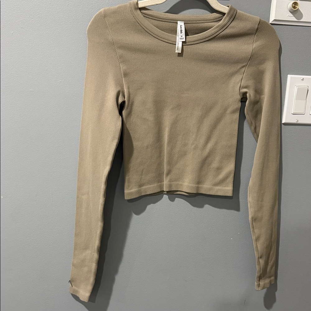 Sun-deh Khaki Long Sleeve Top